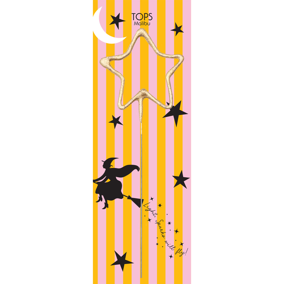 12&quot; Grande &quot;Giant&quot; Star Sparkler Wand Halloween Stripes