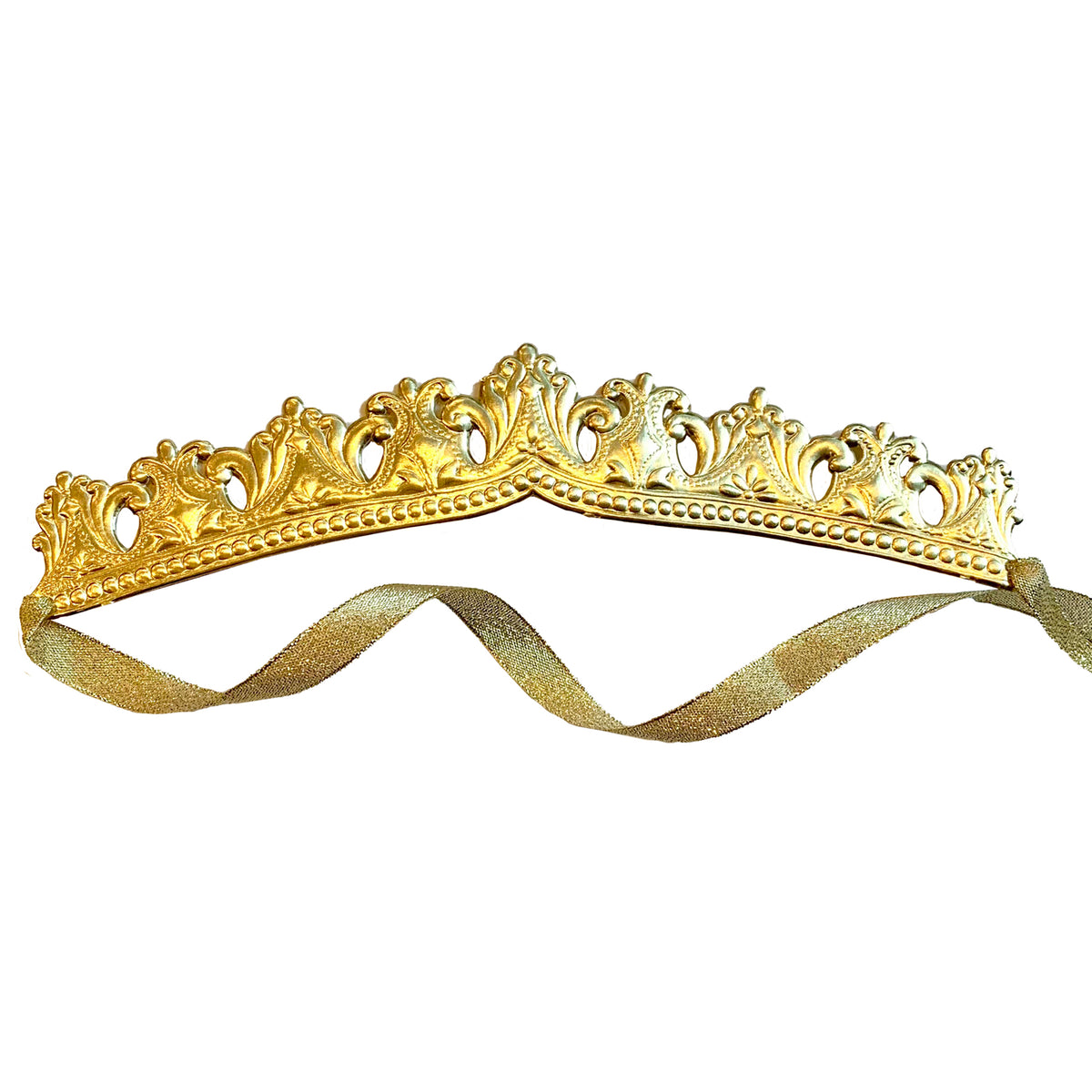 Crown Embossed Gold from Europe - with ribbon