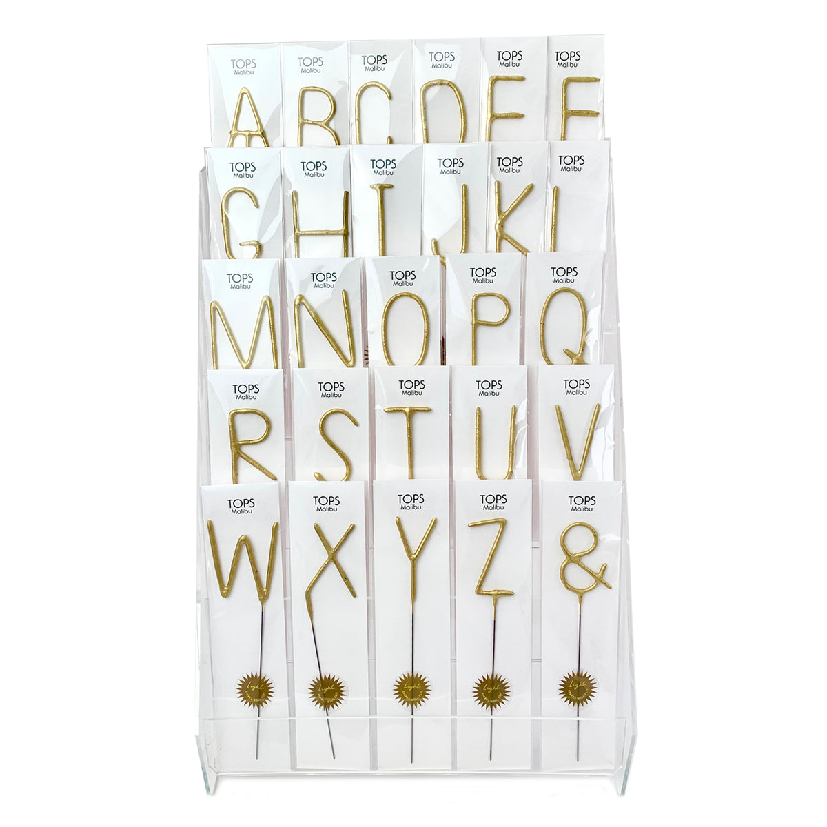 Big Golden Sparkler Wand Letters