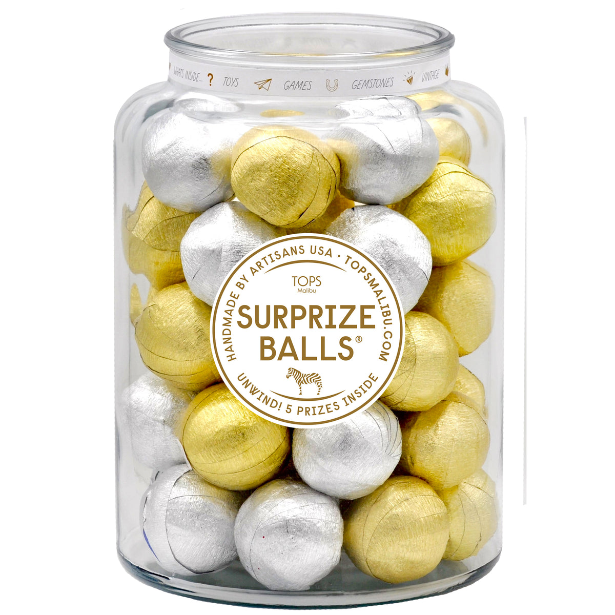 Mini Surprise Ball Gold &amp; Silver Fortune Single