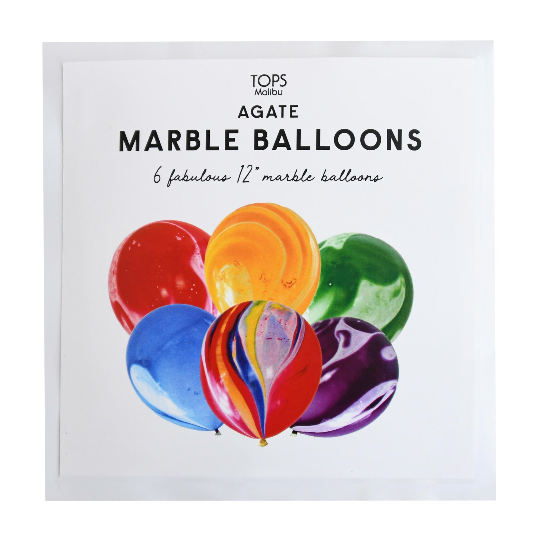 12" Agate Marble Balloons