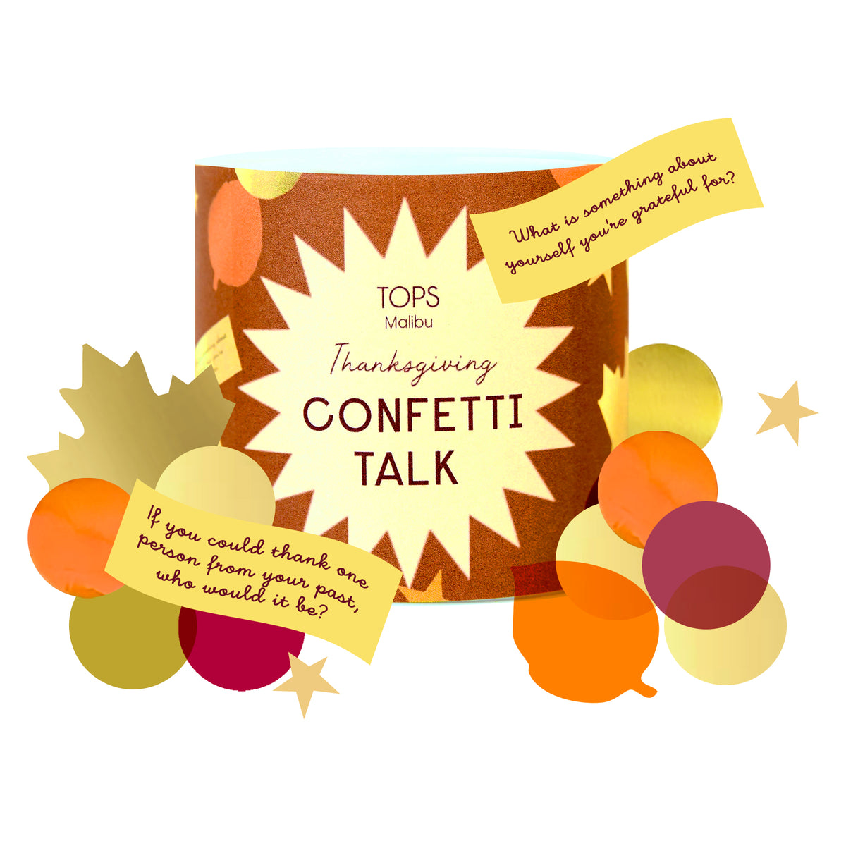 Confetti Talk Conversation Game - Thanksgiving