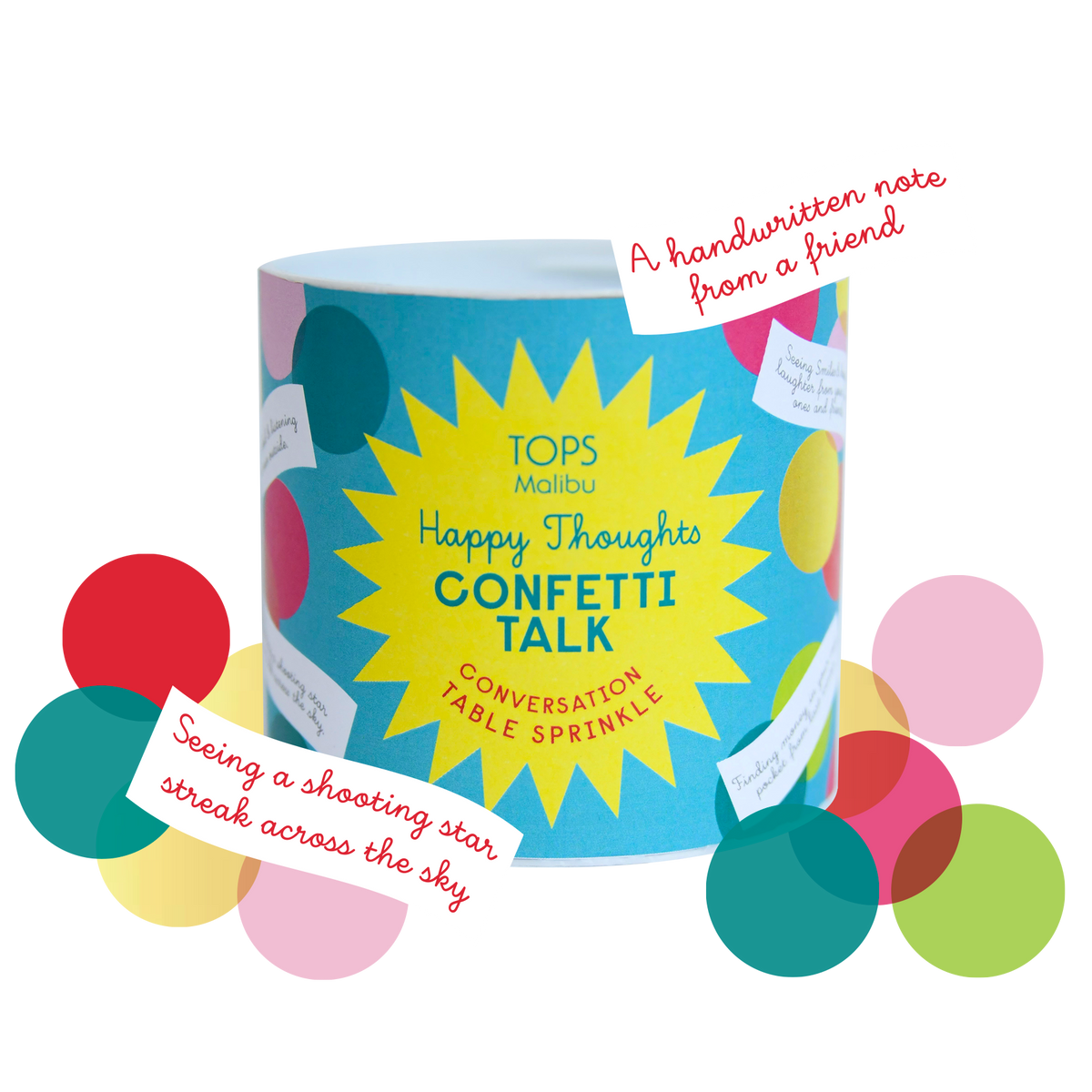 Confetti Talk Conversation Game - Happy Thoughts