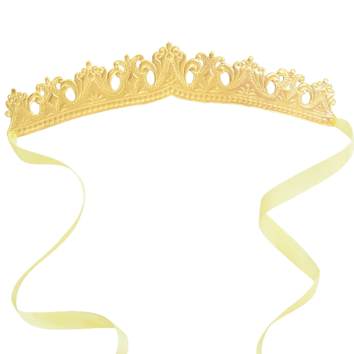 Gold Embossed Crown - with ribbon