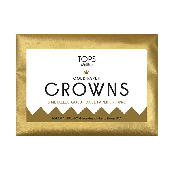 Gold Metallic Paper Crowns