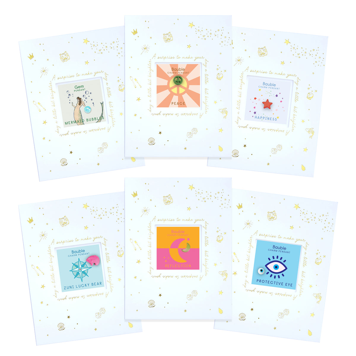 Greeting Cards with Bauble Necklaces