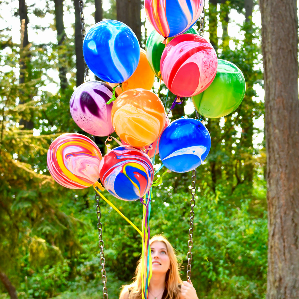 12" Agate Marble Balloons