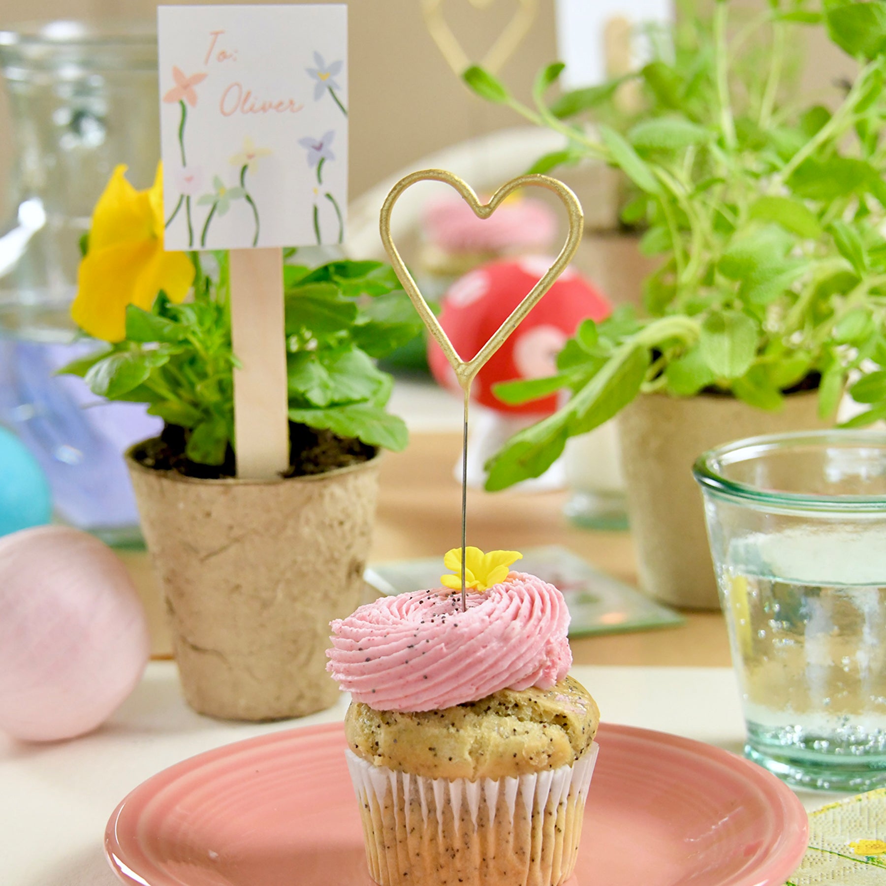 Big Golden Heart Sparkler Garden Party