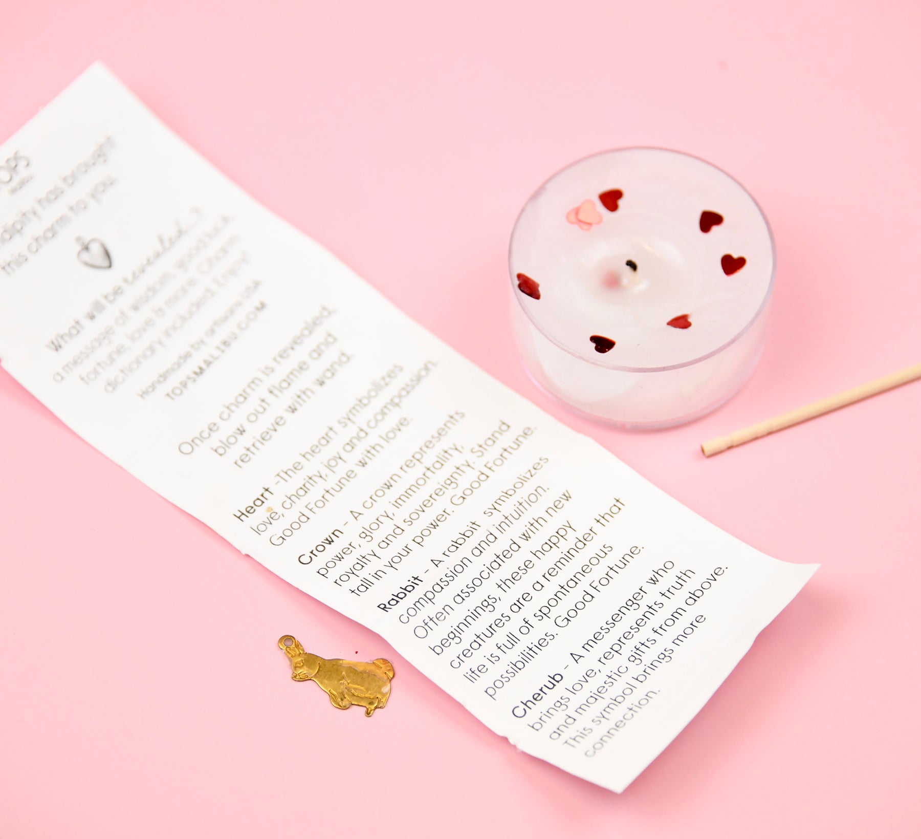 Charmed Tea Light Candle - Valentine's Day