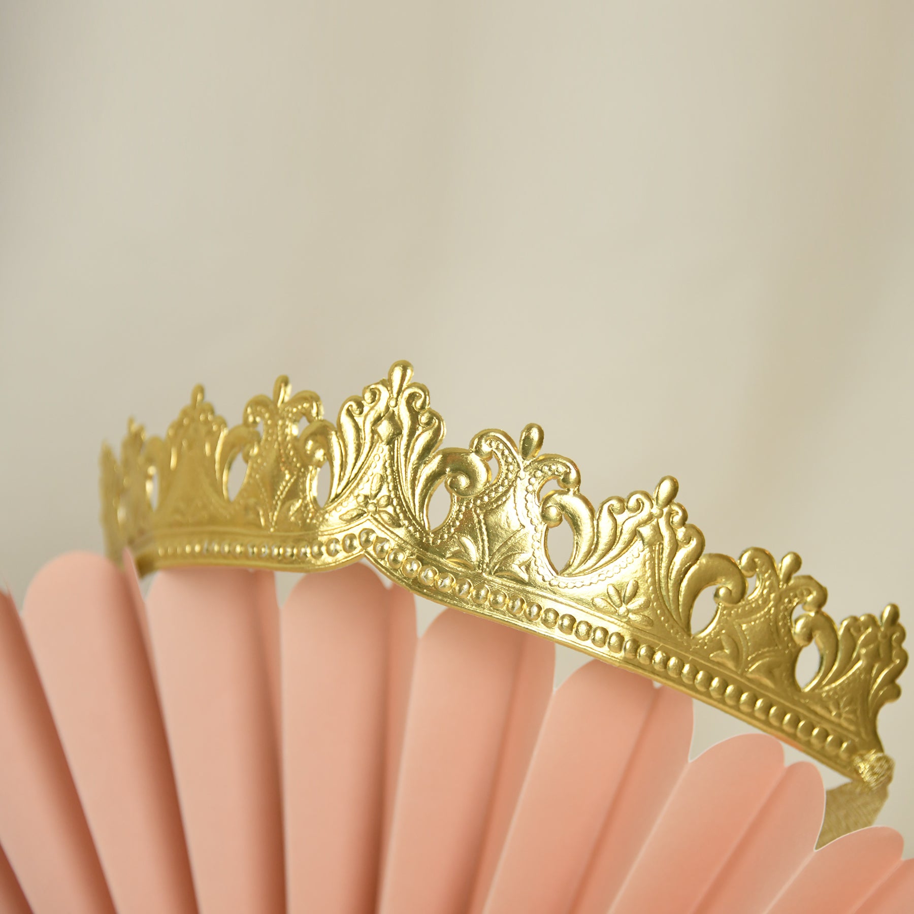 Crown Embossed Gold from Europe - with ribbon