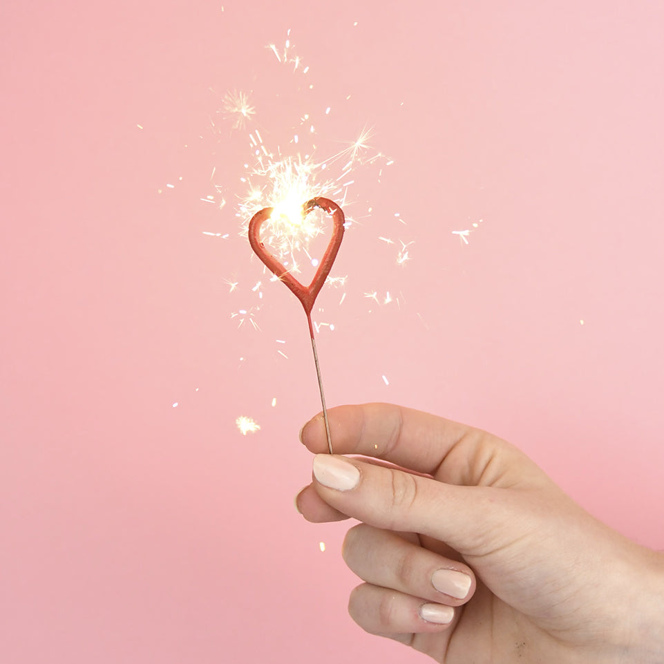 Mini Red Sparklers Heart