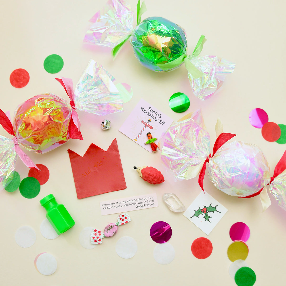 Mini Surprise Ball Iridescent Holiday Bon Bon