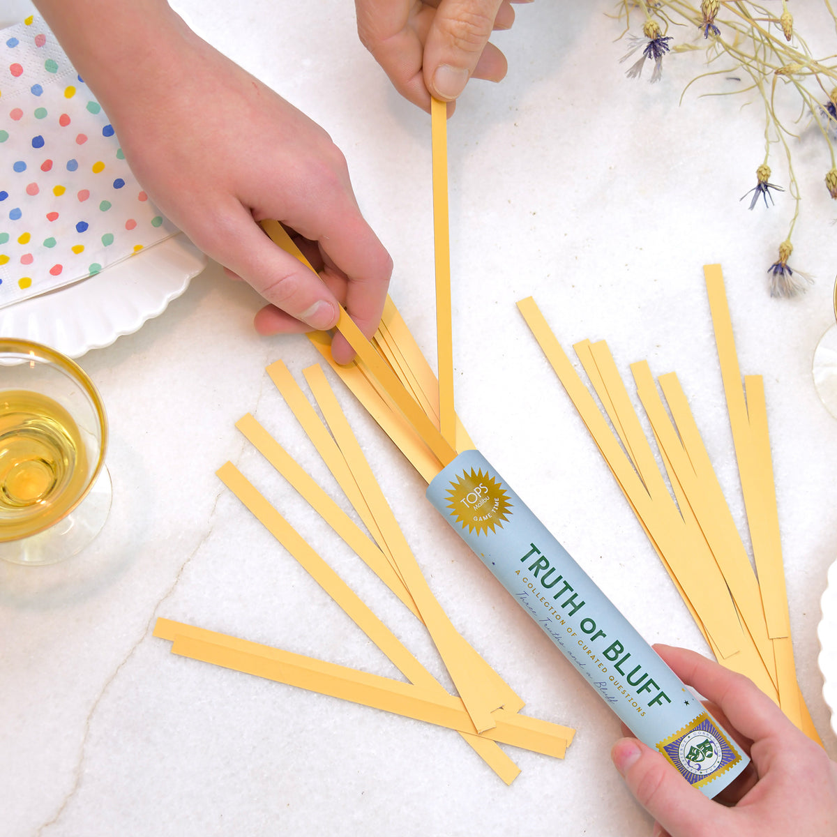 Truth or Bluff Pick-Up-Sticks Conversation Game