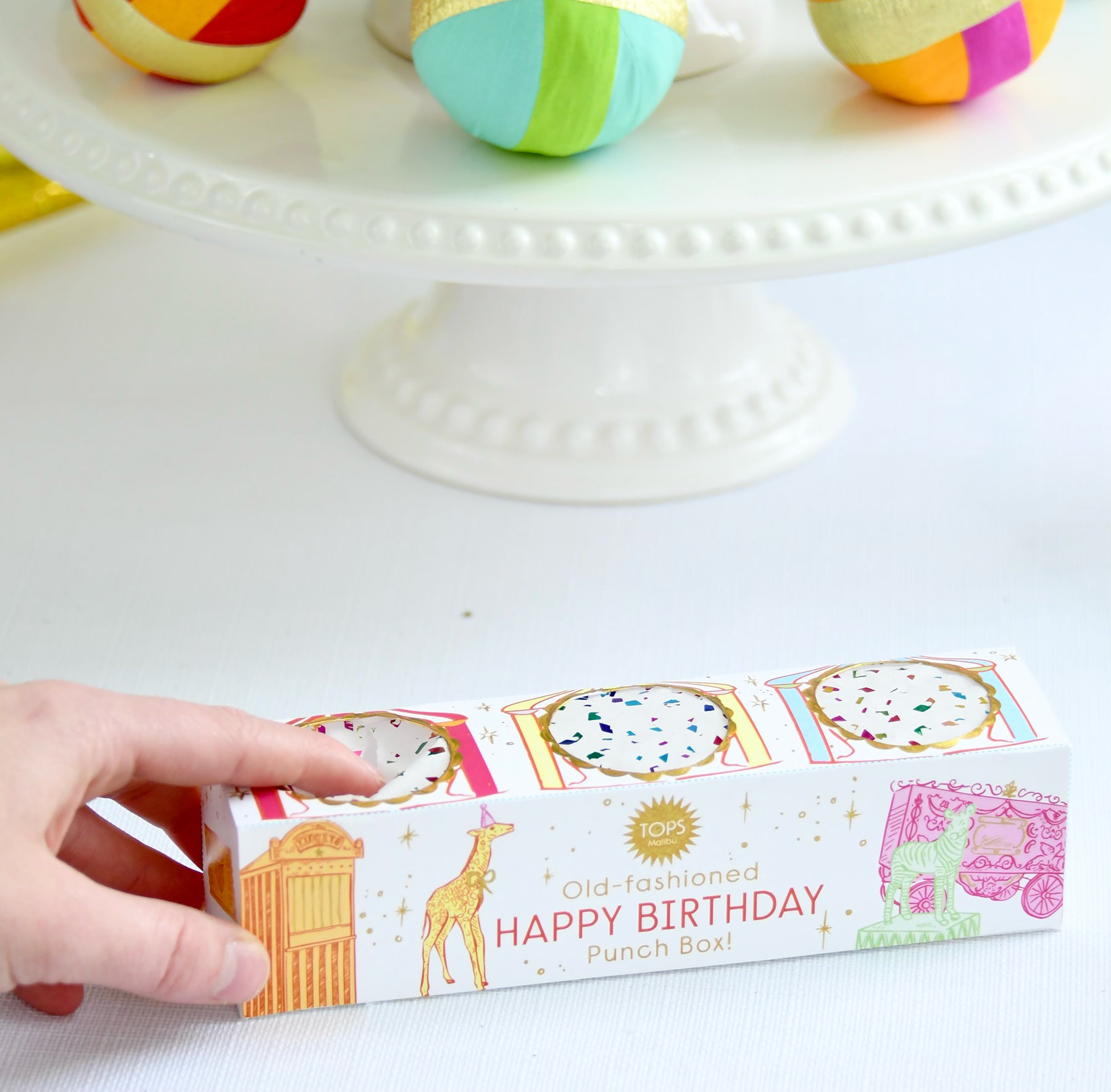 Old Fashioned Punch Box -Happy Birthday