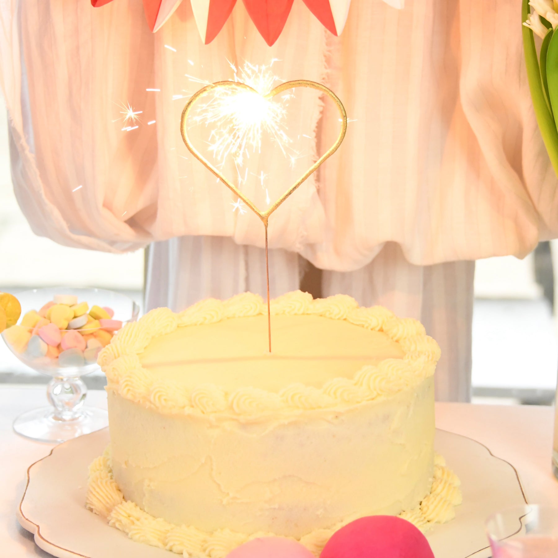 Giant Grande Heart Shaped Sparkler Wand - TOPS Malibu