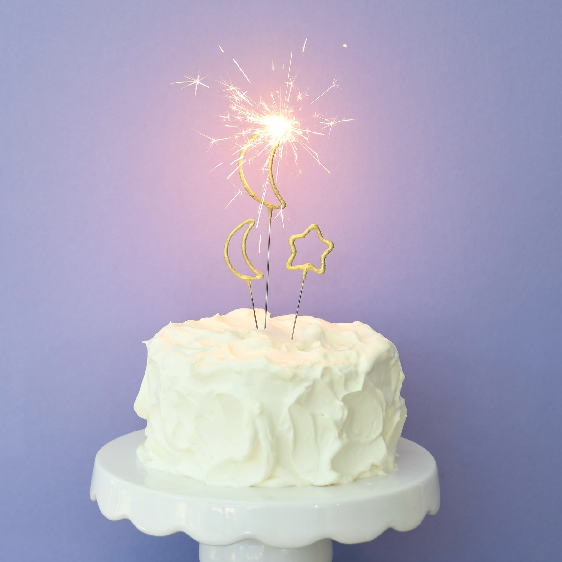 Sparkler Card Halloween Moon and Star