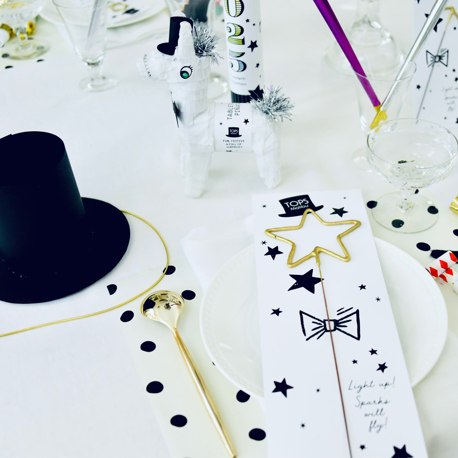 12" Grande "Giant" Star Sparkler TOP Hat Party