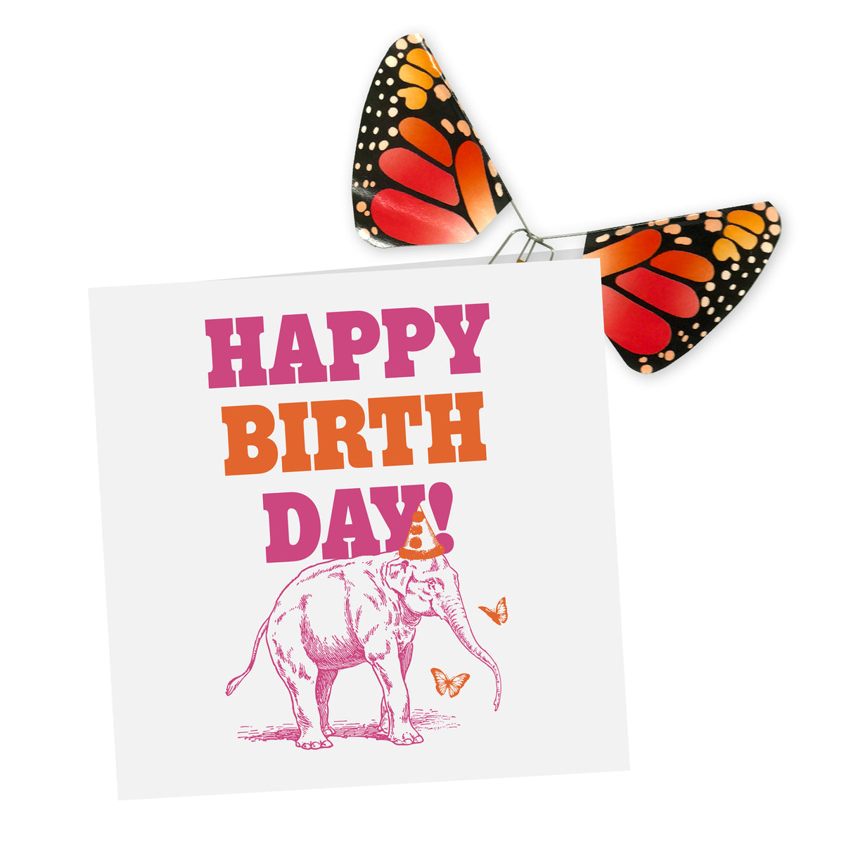 Birthday Card w/ Magic Butterfly®