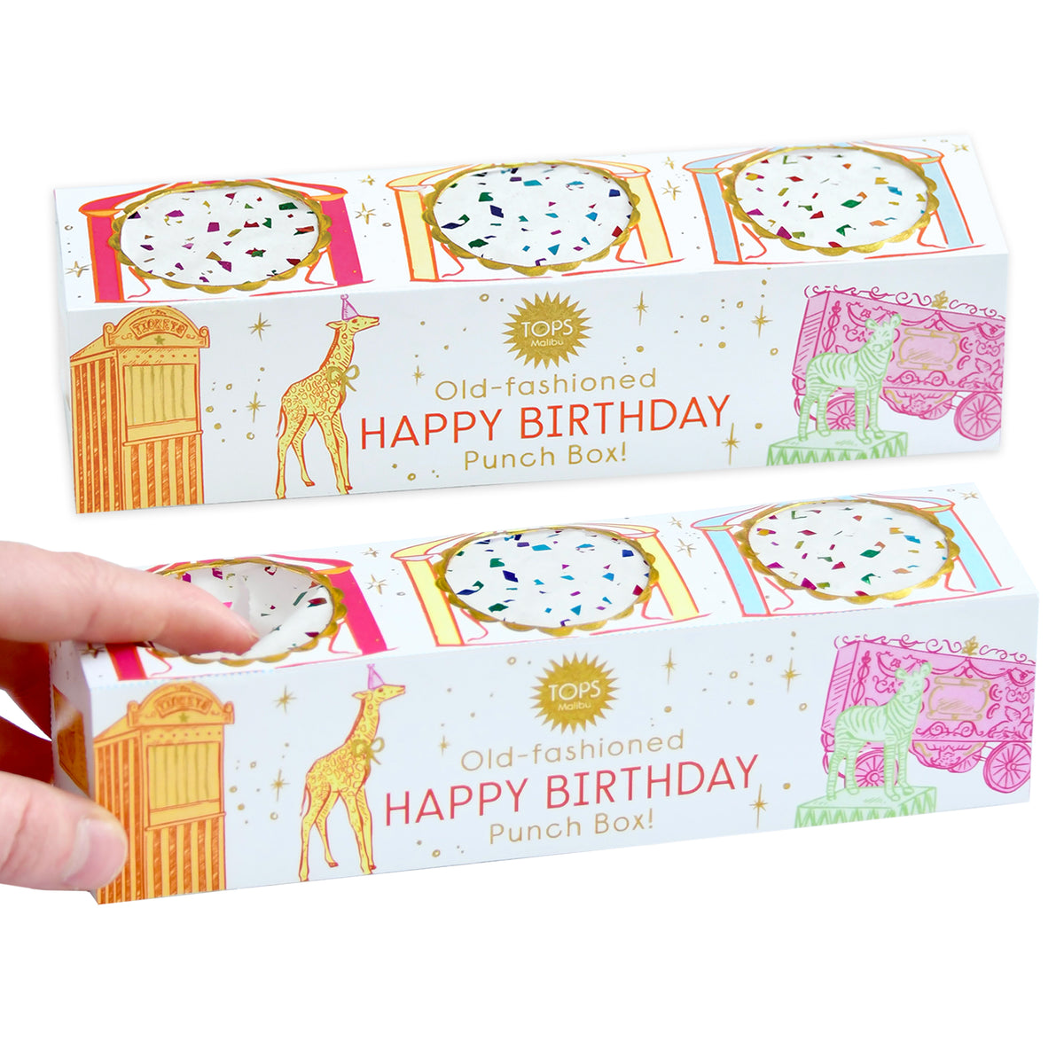 Old Fashioned Punch Box -Happy Birthday
