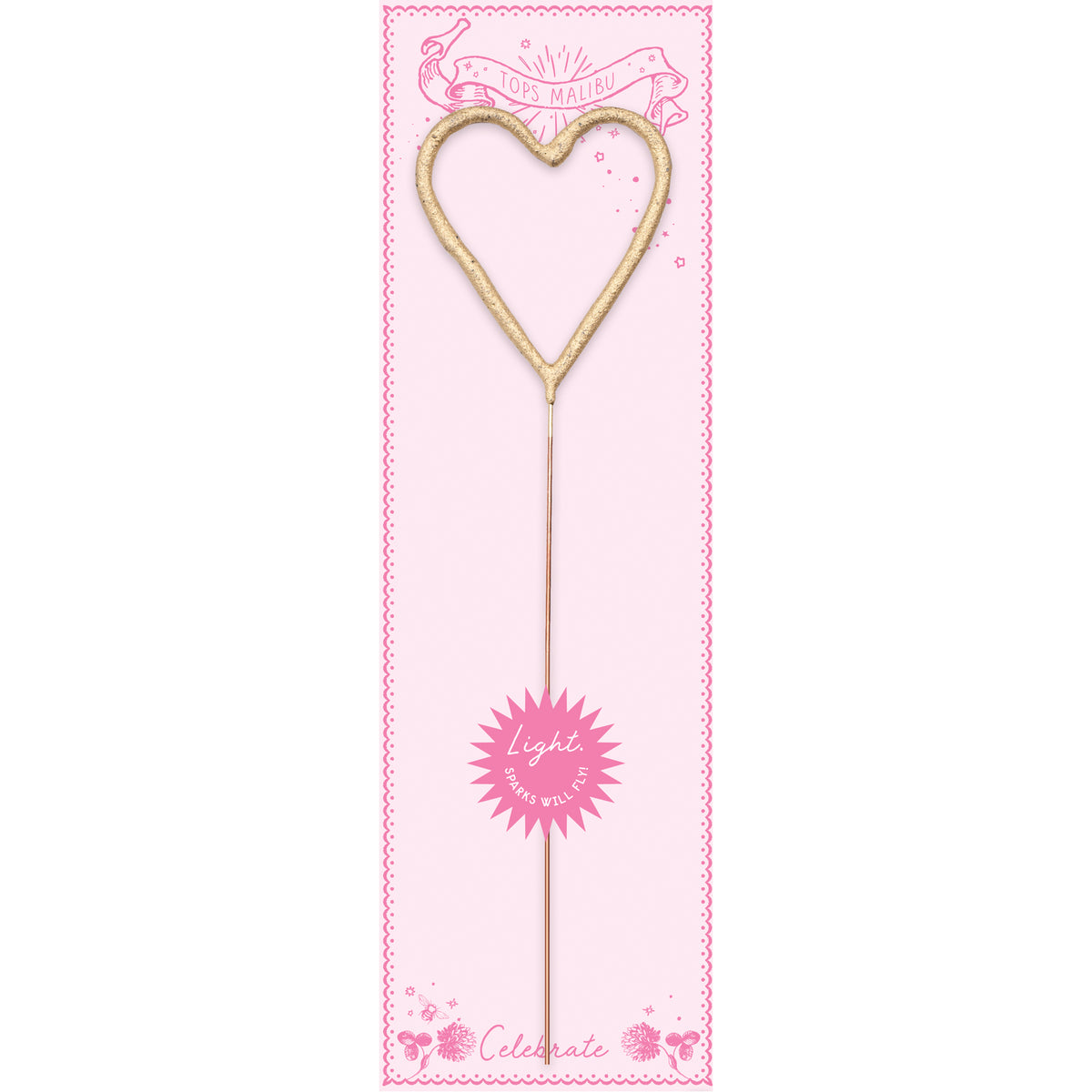 Big Golden Heart Sparkler Bon Bon