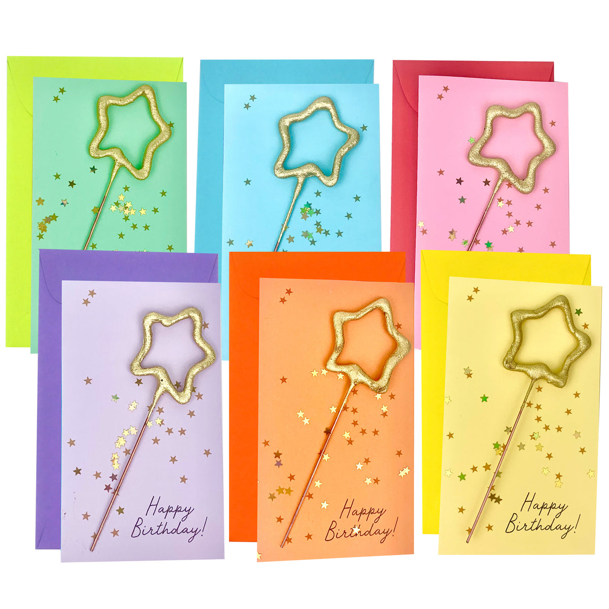 Confetti Sparkler Cards Happy Birthday!