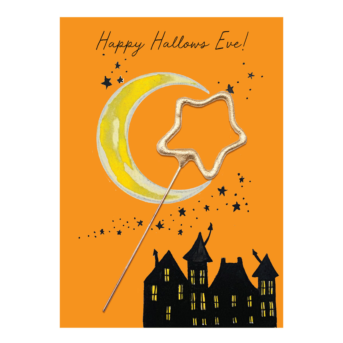 Sparkler Card Happy Hallows Eve