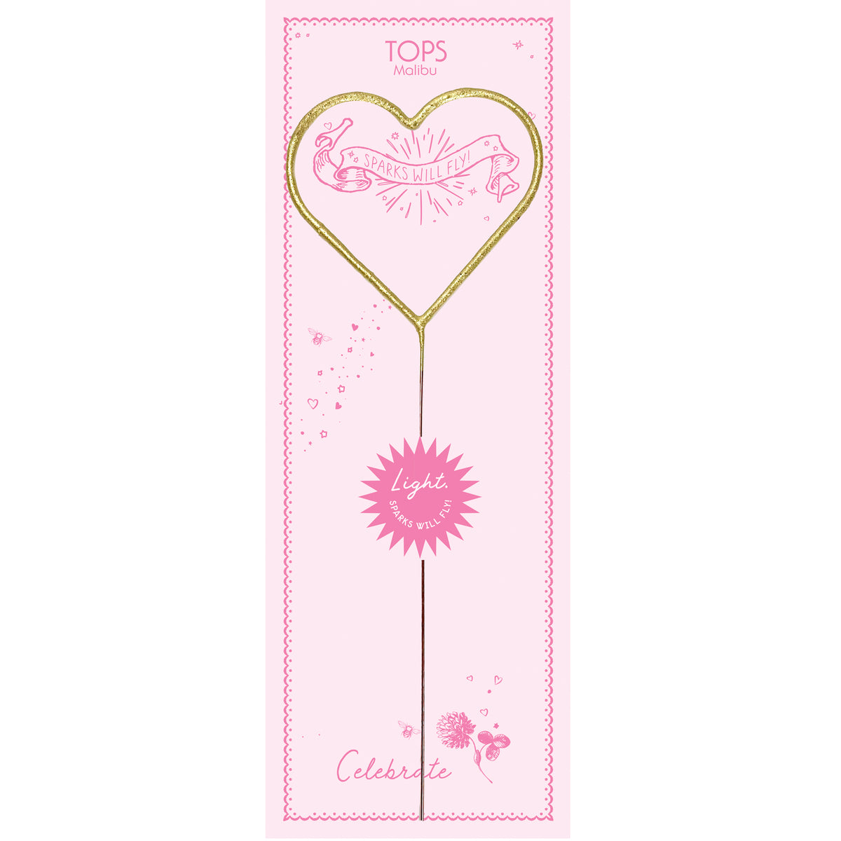 12&quot; Grande &quot;Giant&quot; Heart Sparkler Bon Bon