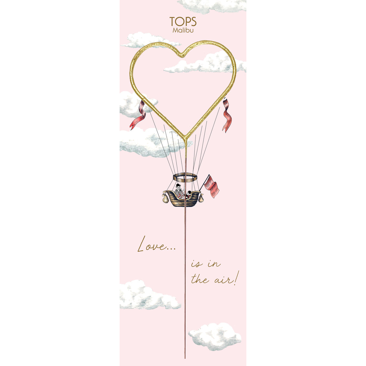 12&quot; Grande &quot;Giant&quot; Heart Sparkler Wand Love is in the Air