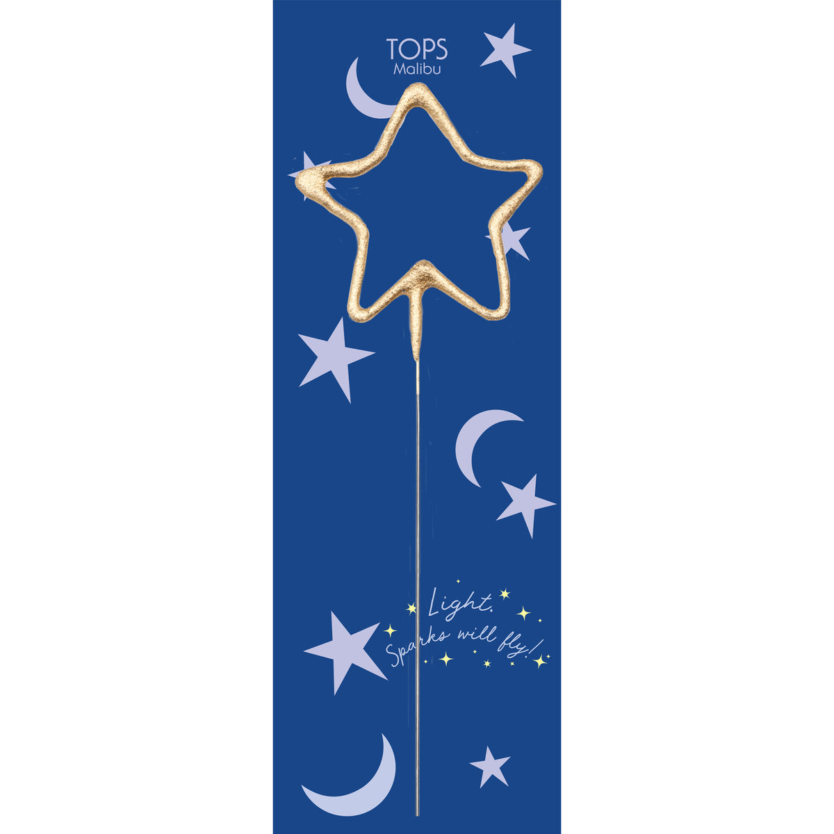 12&quot; Grande &quot;Giant&quot; Star Sparkler Wand Moon and Stars