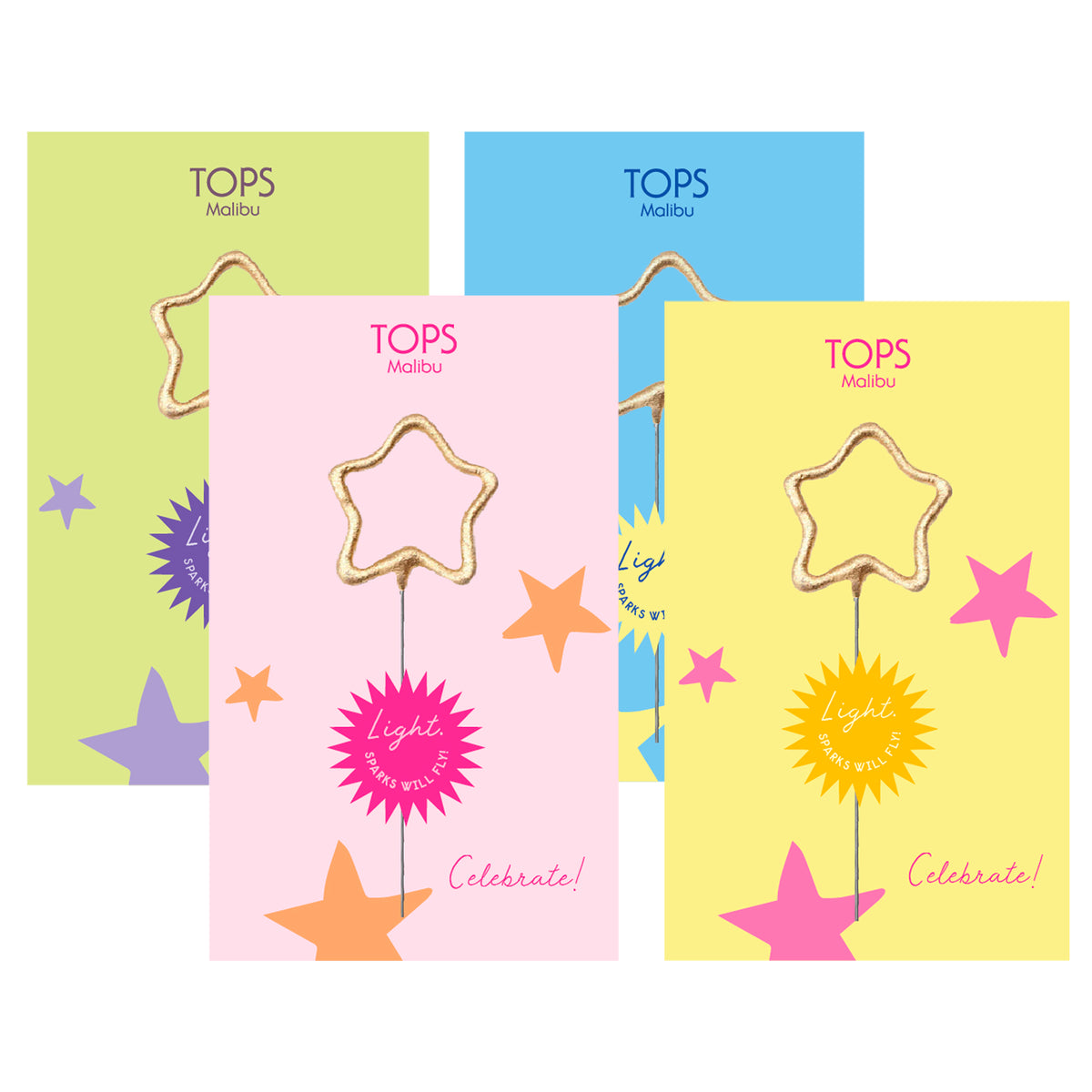 Sparkler Card Let&#39;s Celebrate Stars