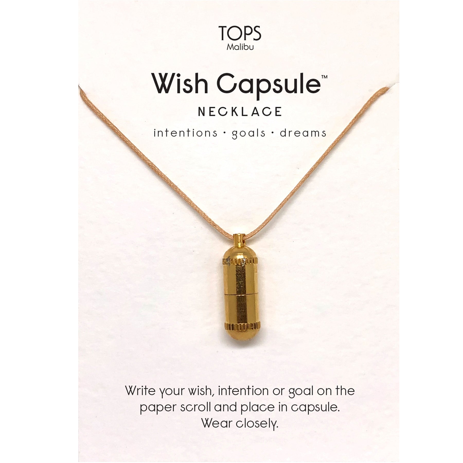 Wish Capsule Necklace - Gold