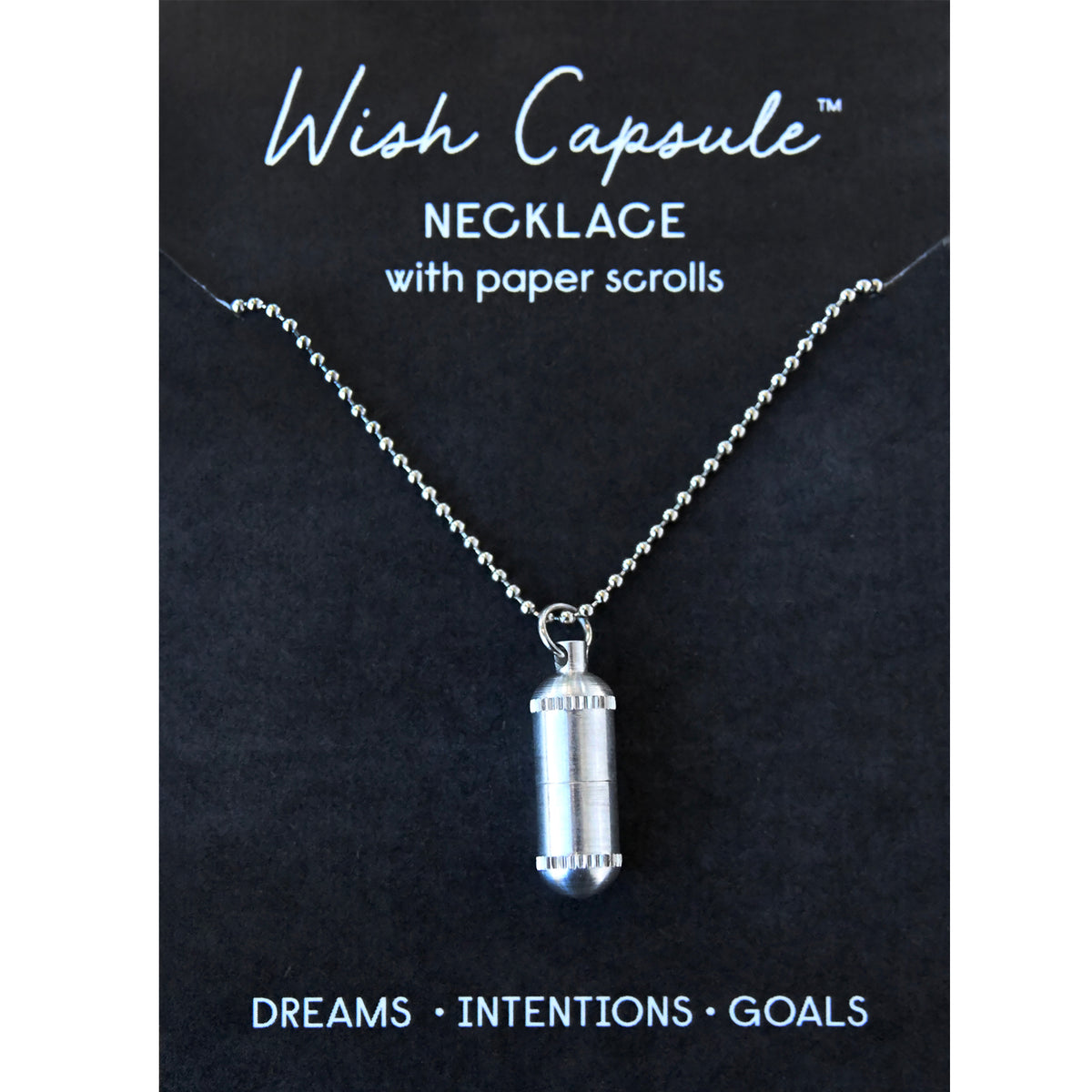 Wish Capsule Necklace - Silver w/Silver Chain