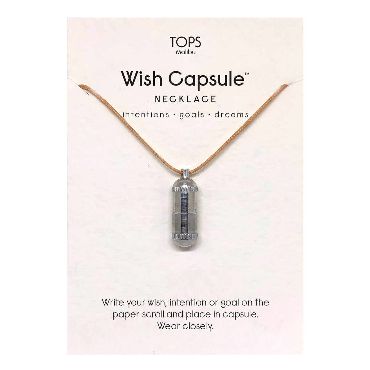 Wish Capsule Necklace - Silver