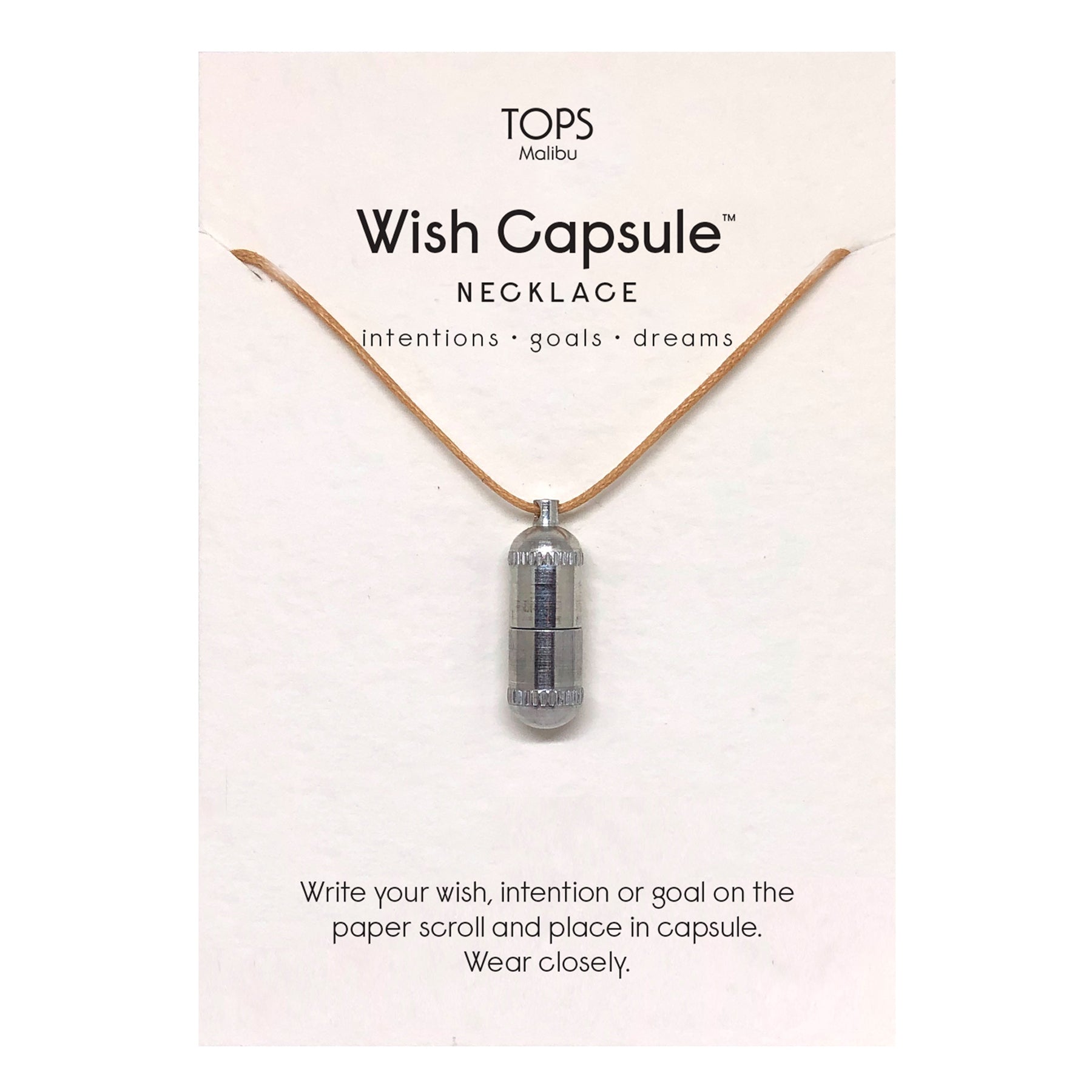 Wish Capsule Necklace - Silver