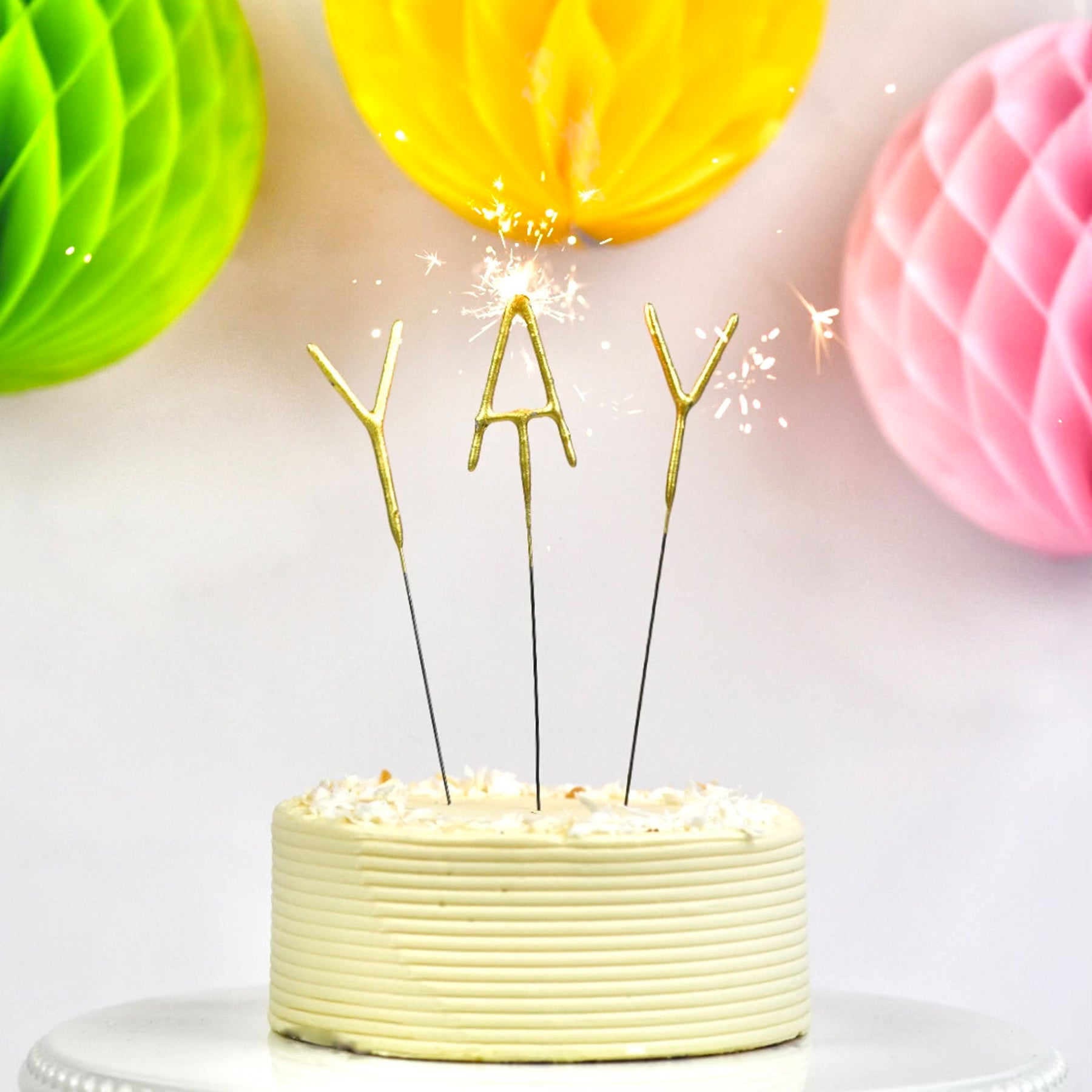 A birthday cake with sparklers on top of it photo – Free Food Image on  Unsplash