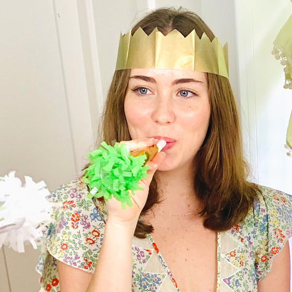 Gold Metallic Paper Crowns