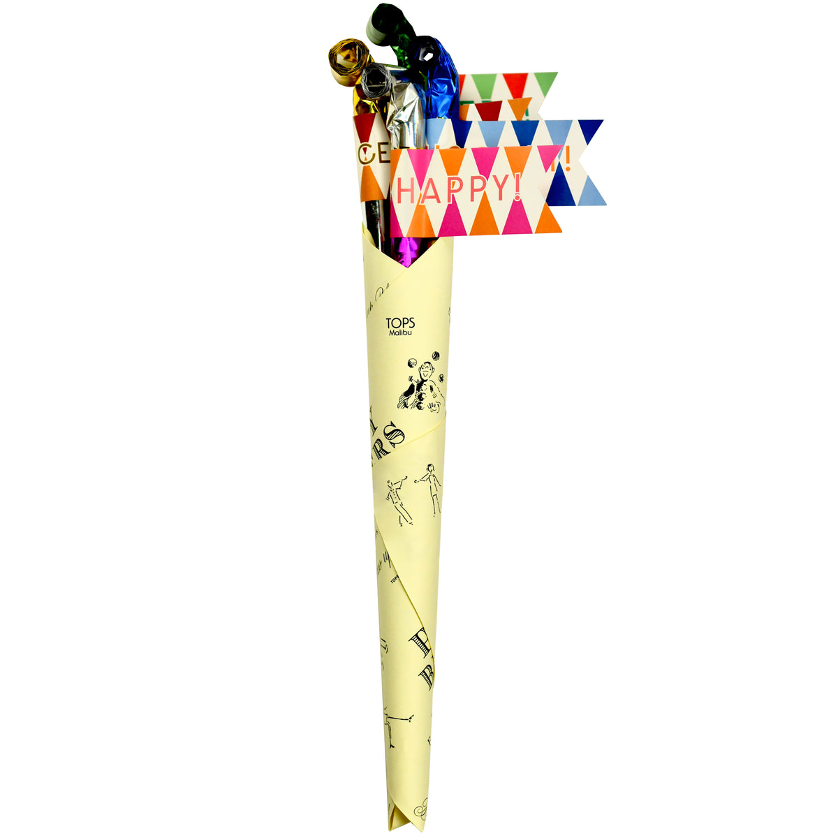 Long Stem 12&quot; Party Blowers Bouquet with Party Pennants