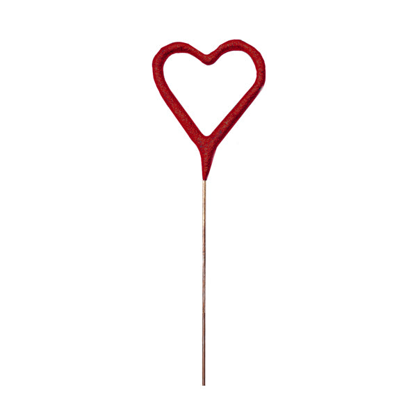 Mini Red Heart Sparkler 4&quot; 24pc.