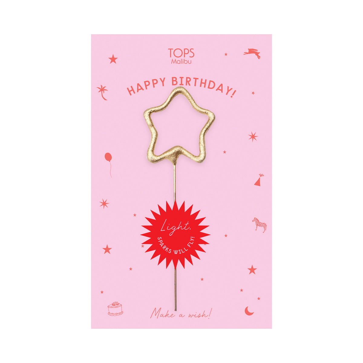 Sparkler Card Happy Birthday Asst. Color
