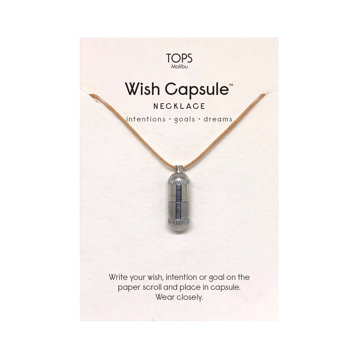 Wish Capsule Necklace - Silver